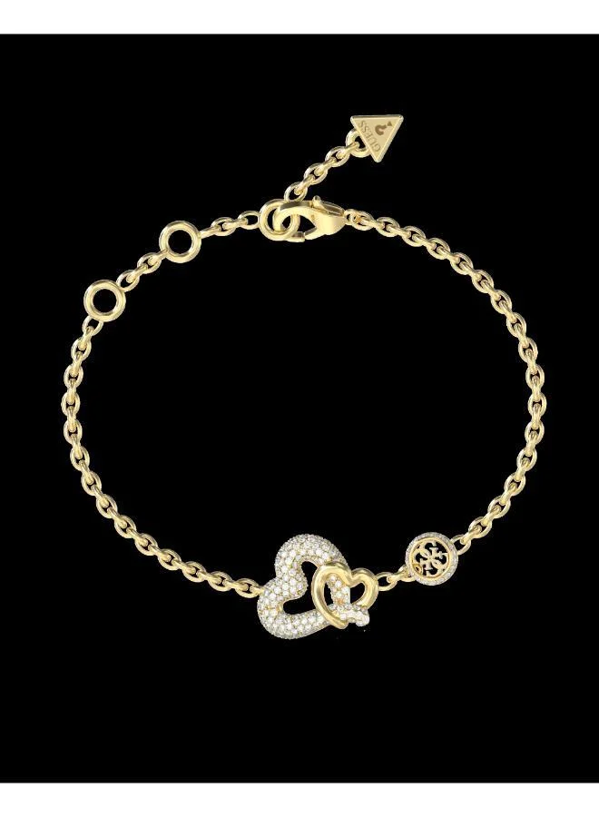 جس Pave Heart Chain Bracelet